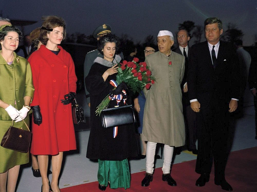 U.S. President John F Kennedy hosts arrival ceremonies for the Prime Minister of India Jawaharlal Nehru at the Andrews Air Force Base, Maryland, U.S., on November 6, 1961. (Photograph: Wikimedia Commons)