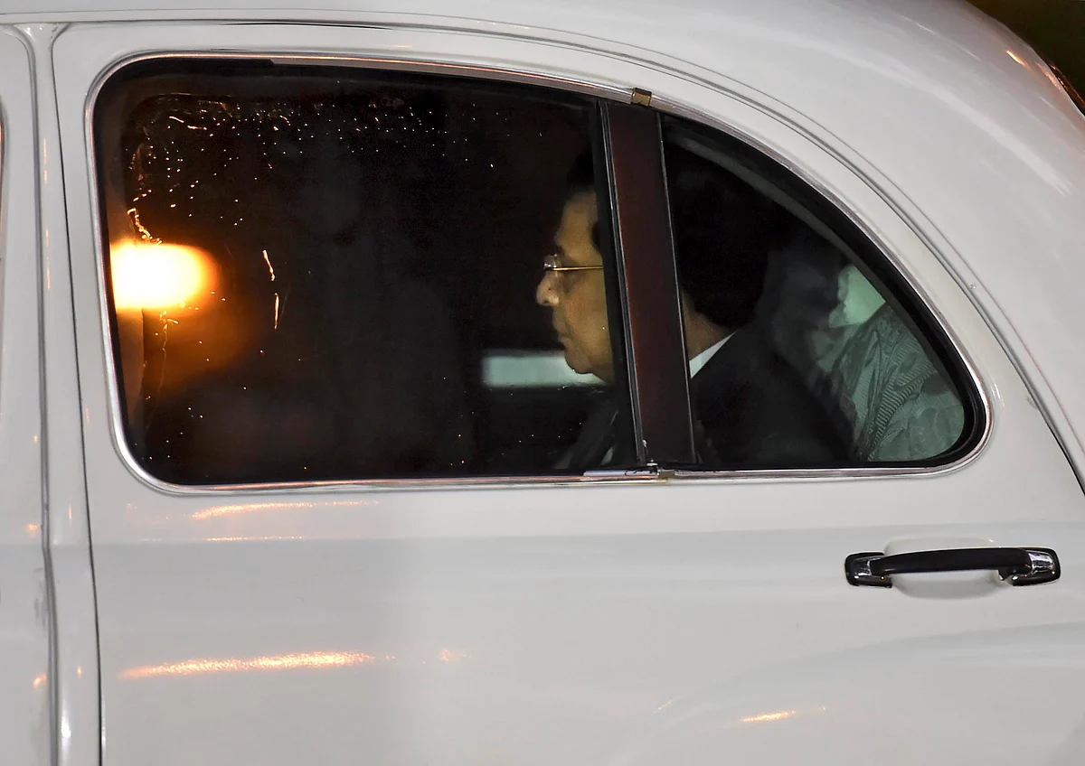 Chief Justice of India, Dipak Misra, arrives at his residence in New Delhi on January 12, 2018. (Photographer: Ravi Choudhary/PTI)