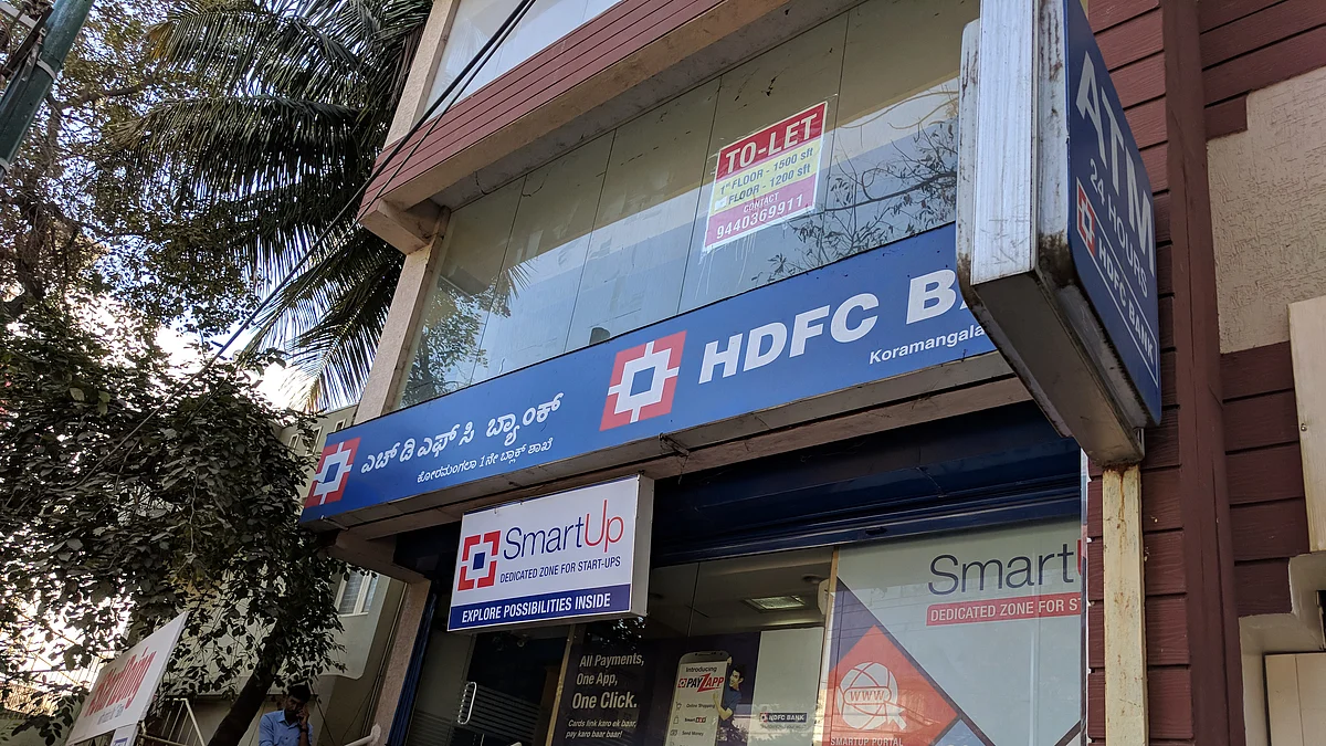 <div class="paragraphs"><p>Signage of HDFC Bank seen at one of its branch in Bengaluru, India. (Photographer: Anirudh Saligrama/BQ Prime)</p></div>