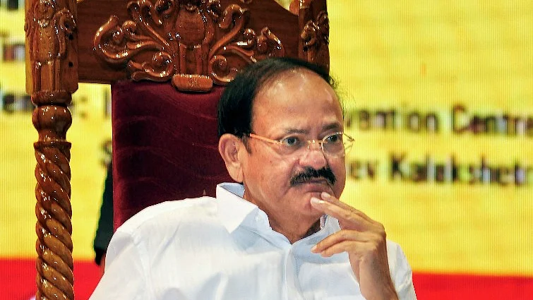 Vice-President M Venkaiah Naidu during the launch of the cashless mode of operation of Atal Amrit Abhiyan health scheme in Guwahati on Wednesday. (Source: PTI)
