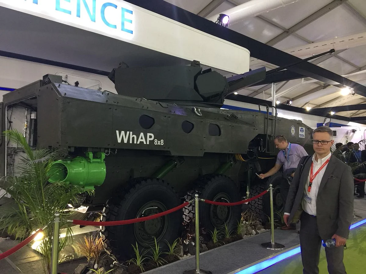 Wheeled Armoured Amphibious Platform by Tata Defence and Aerospace. (Source: BloombergQuint)