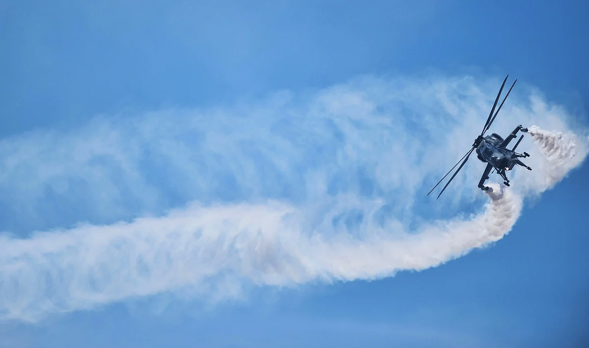 Advanced Light Helicopter being developed by HAL on live display. Source: PTI Photo