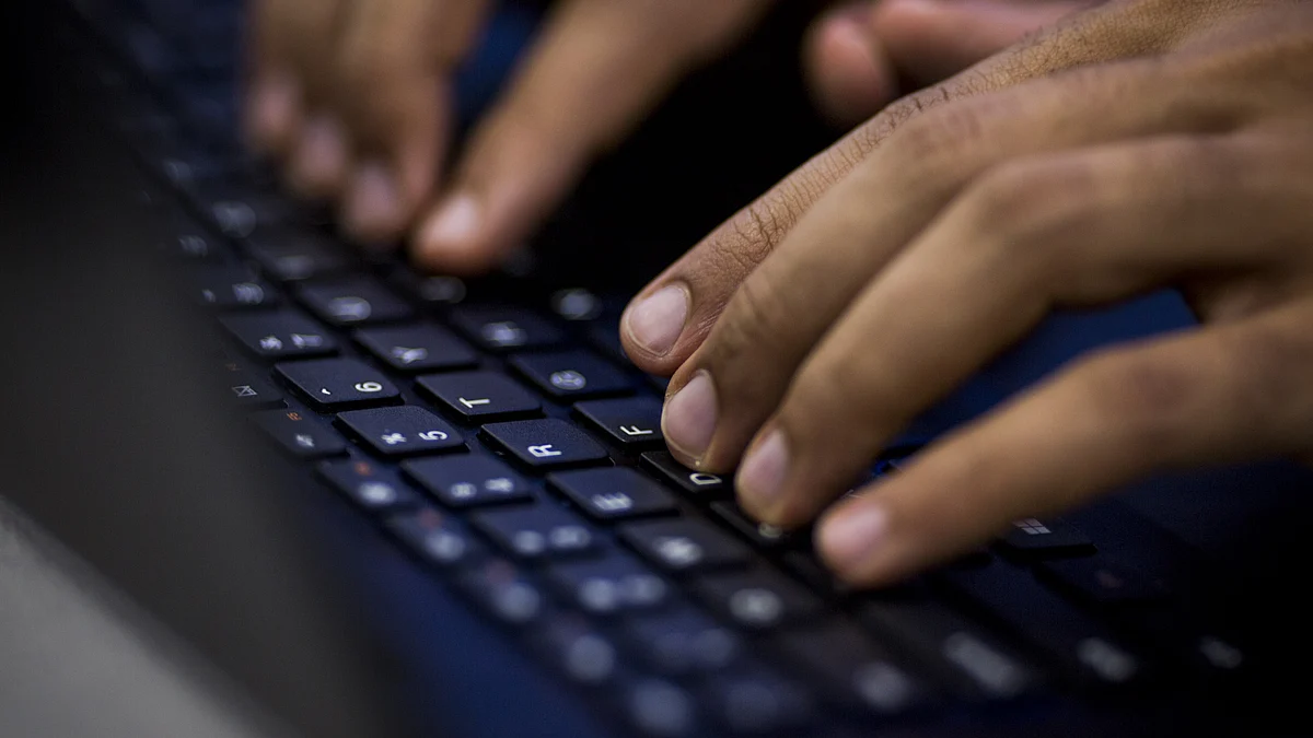 An employee working on laptop (Photographer: John Taggart/Bloomberg)