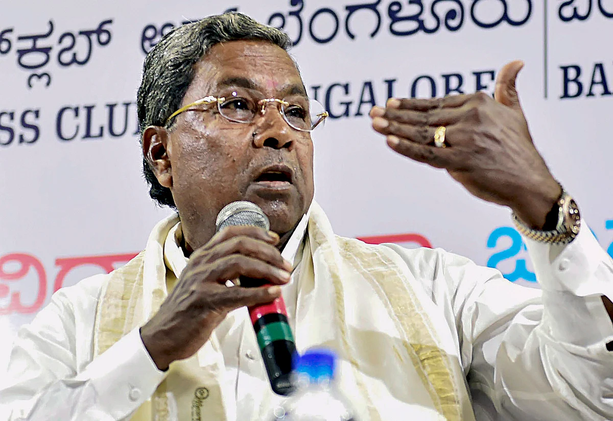 Karnataka Chief Minister Siddaramaiah during ‘Meet the Press’ programme at the Press Club in Bengaluru. (Source: PTI)