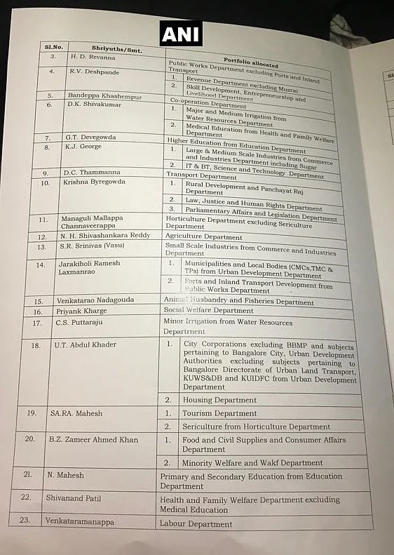 Karnataka Portfolios Karnataka Chief Minister Kumaraswamy Retains 11 Portfolios Including Finance
