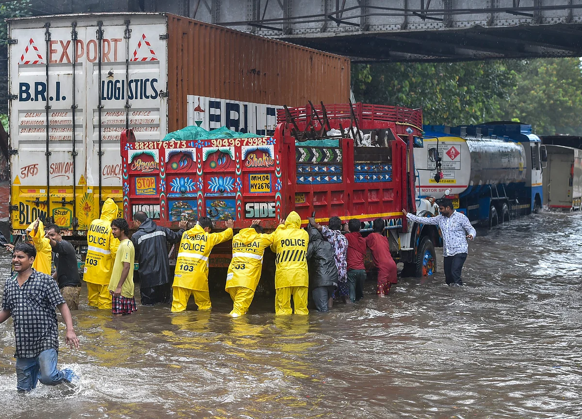 Heavy Rains Lash Mumbai, Road Overbridge Collapses In Suburb