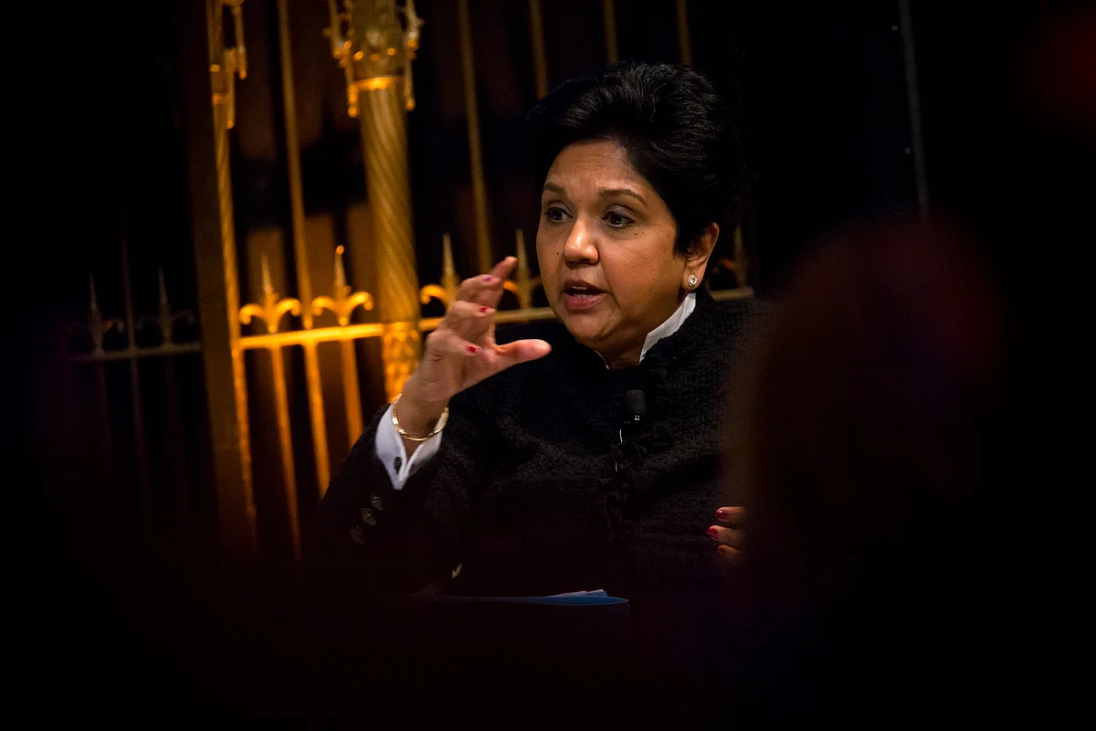 Indra Nooyi, former chief executive officer of PepsiCo Inc. (Photographer: Michael Nagle/Bloomberg)
