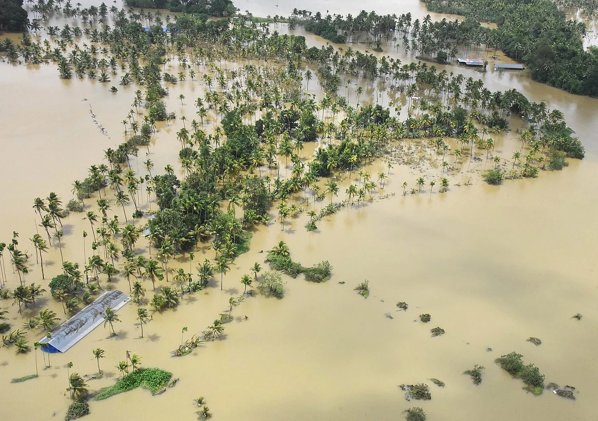 A view of the flood affected areas in Kochi. (Photo: PTI)
