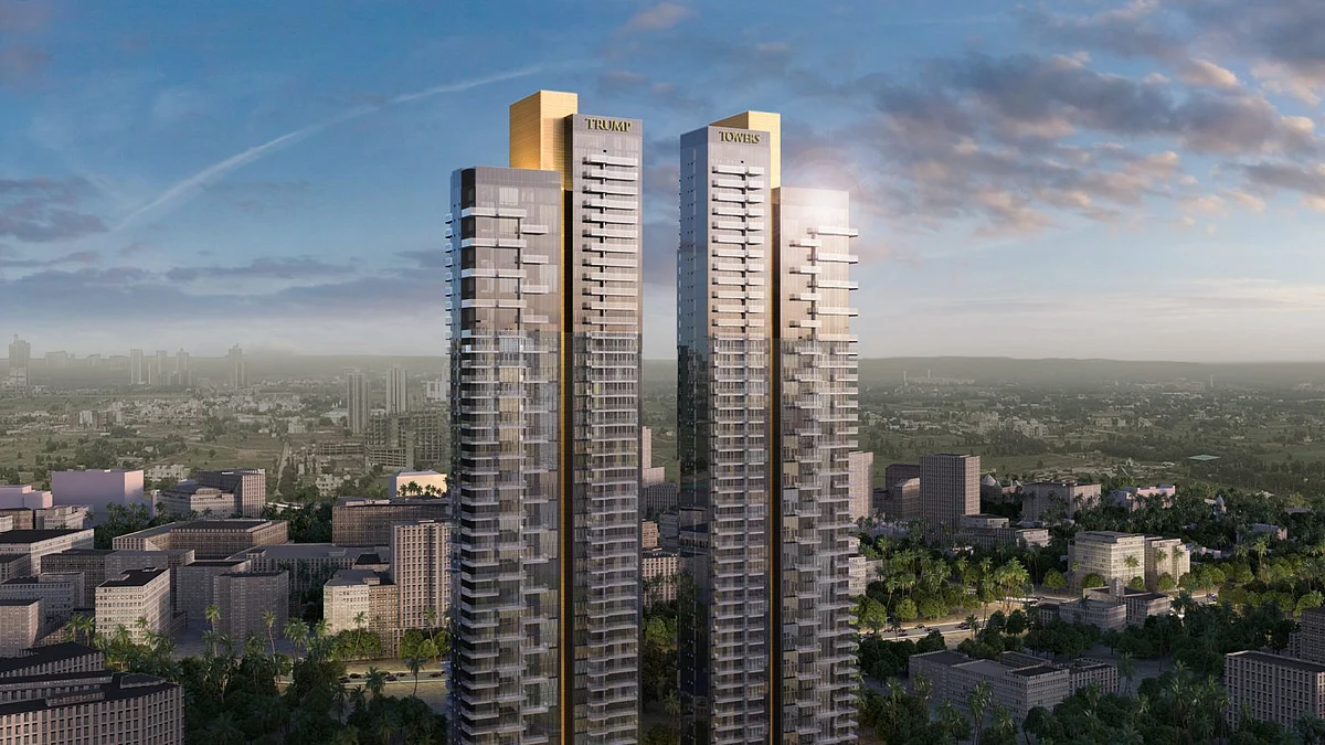 A graphical representation of the Trump Towers in Delhi-NCR. (Source: <a href="https://trumptowersdelhincr.com/building/#page=page2">Trump Towers Delhi NCR</a>)