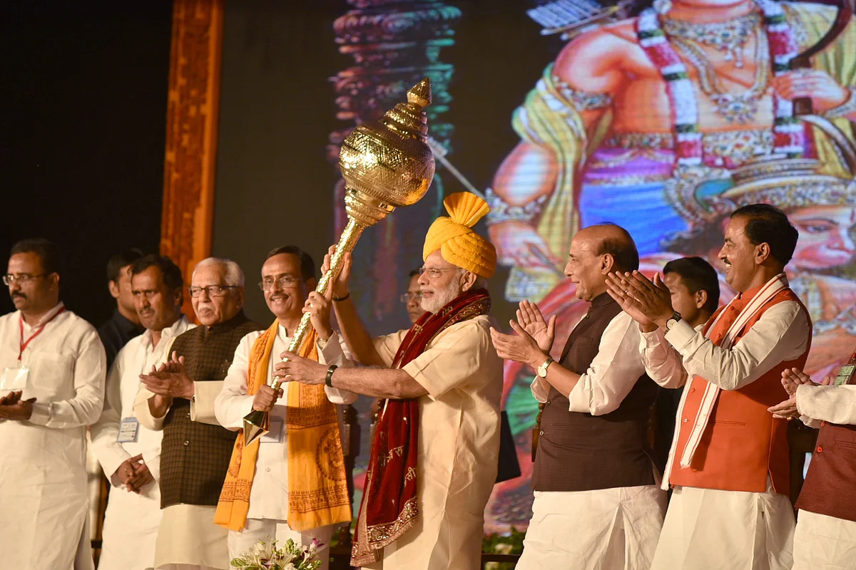 Prime Minister Narendra Modi in Lucknow, Uttar Pradesh on Oct. 11, 2016. (Photograph: PIB) 
