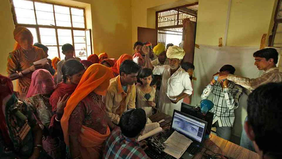 File photo of an Aadhaar enrolment centre. (Source: PTI)