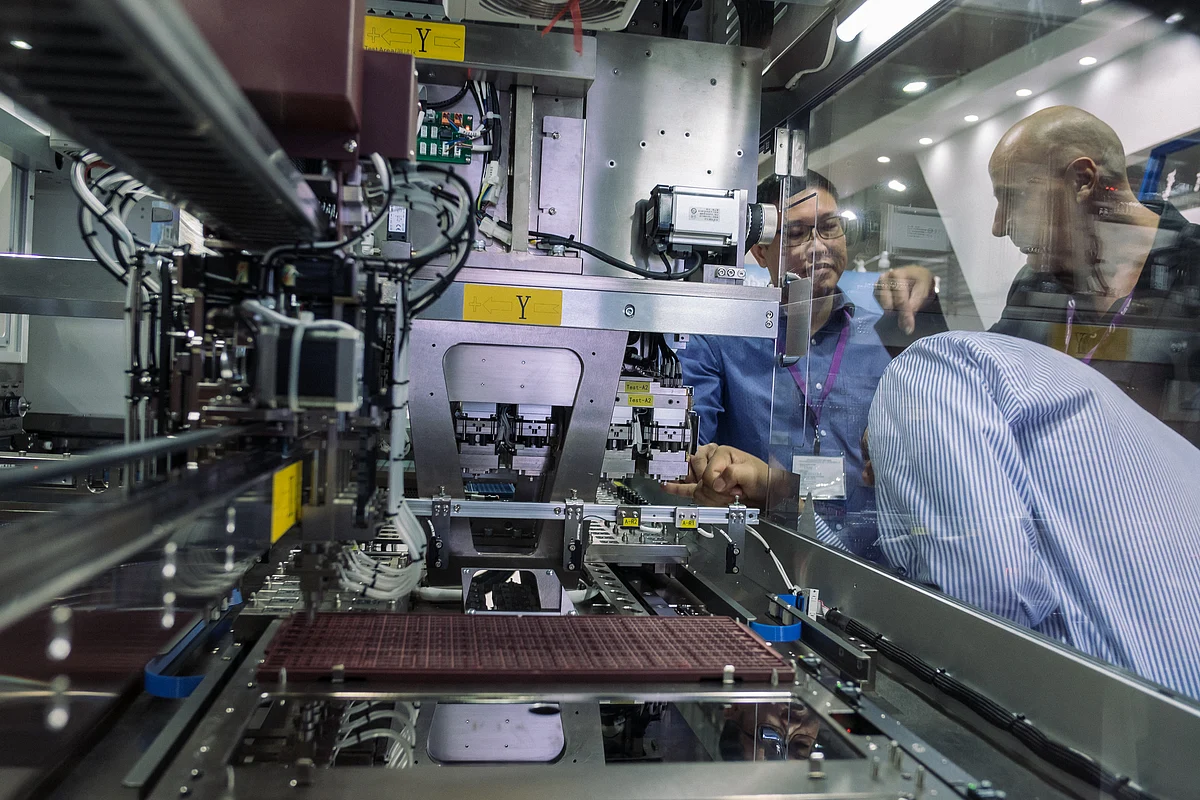 A semiconductor exhibition in Taipei, Taiwan, on Sept. 5, 2018. (Photographer: Billy H.C. Kwok/Bloomberg)