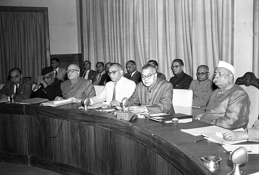 TT Krishnamachari, then Union Finance Minister, presiding over the State’s Finance Ministers’ Conference, in New Delhi, on Nov. 18, 1957. (Photograph: Photo Division - Government of India)