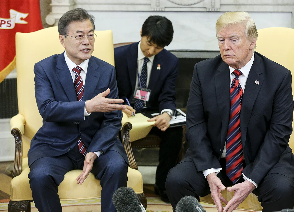 Moon Shows Trump He's Acting Tough on North Korea Before Summit