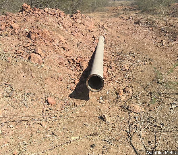 Kutch receives drinking water from a branch of the Narmada project through a 91-km pipeline. “In the last four days the pipeline has broken down twice,” says Gujai Pani, an employee of the Sardar Sarovar Narmada Nigam Ltd, in charge of overseeing the supply of water through these pipelines to 86 villages including Sayana.
