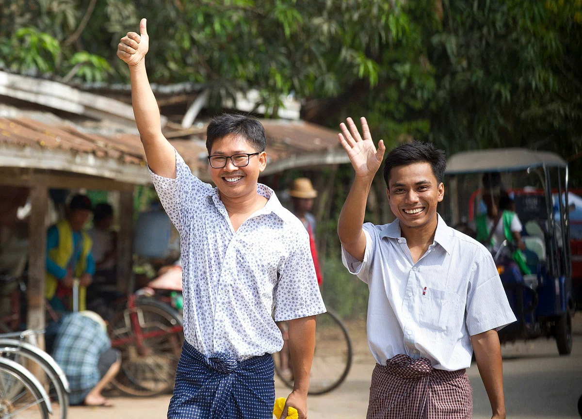 Myanmar Releases Two Reporters Jailed Over Rohingya Reports
