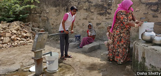 Gayatri Vishnawat, 23, from Chhota Narena in central Rajasthan’s Ajmer district says filling water takes up to three hours every morning and the lives of women in most villages revolves around this task.