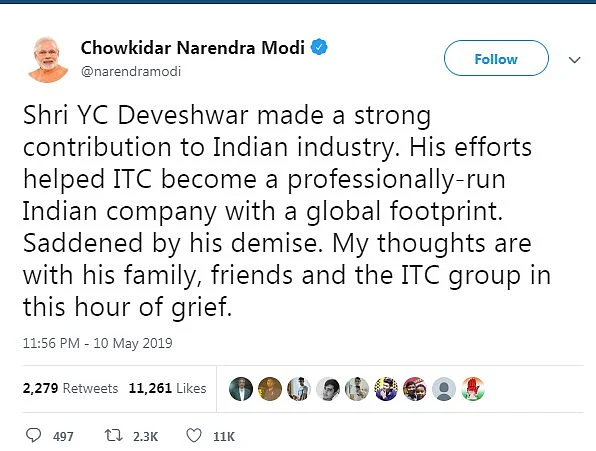 India Inc. Remembers YC Deveshwar