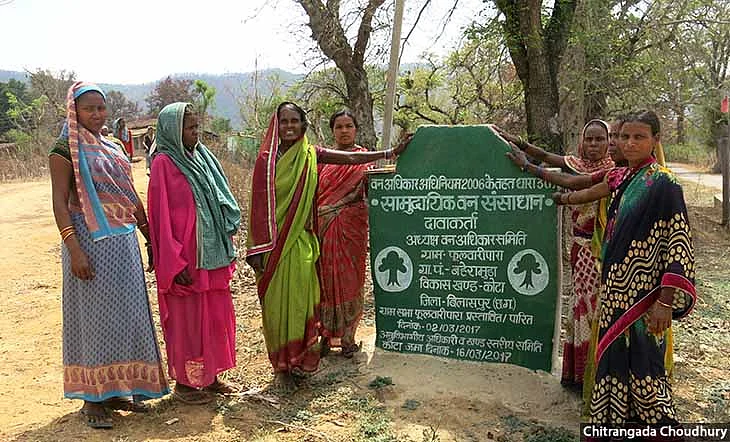 Baiga tribeswomen in Phulwaripara village in Chhattisgarh’s Bilaspur district protested against plantations in their village in October 2018. They spent 17 days in prison after the local forest department booked them, and are currently out on bail.