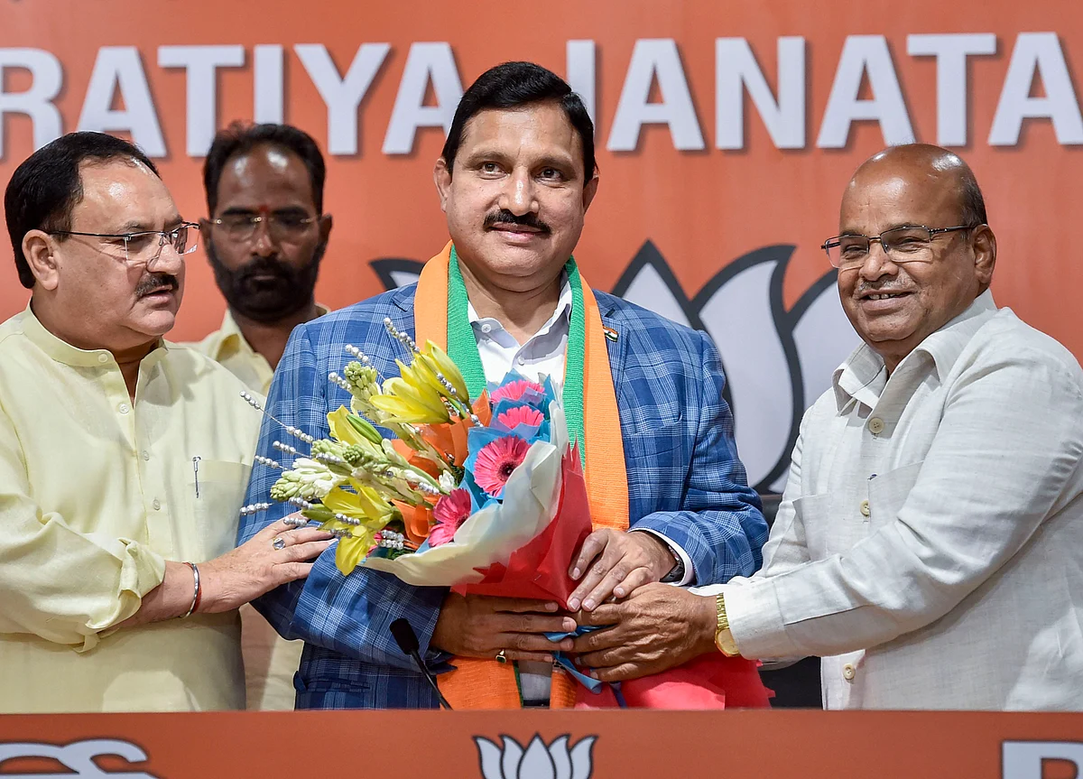 Four Telugu Desam Party Rajya Sabha Members Join BJP