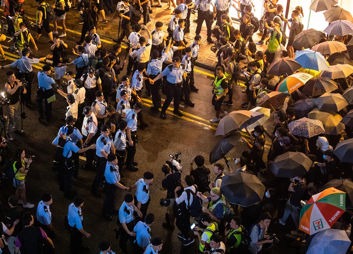 Hong Kong Police Arrest Five as Latest Protest March Turns Tense