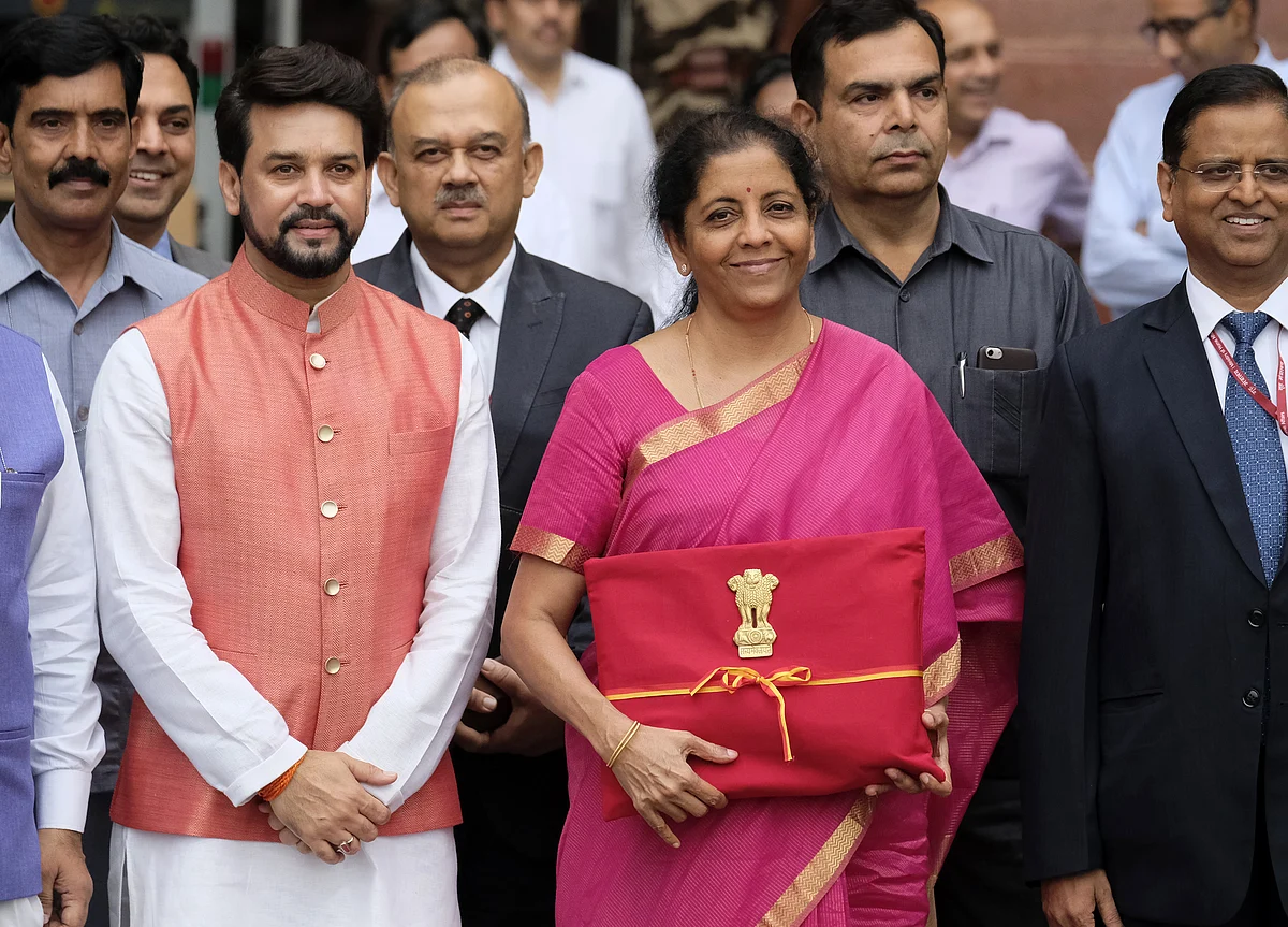 Budget 2019: Nirmala Sitharaman Discards Briefcase, Carries ‘Bahi-Khata’ For Budget