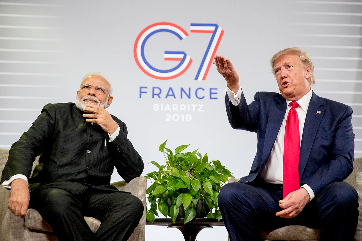 G-7 Summit: PM Modi Meets Donald Trump, Rejects Any Scope For Third Party Mediation On Kashmir Issue