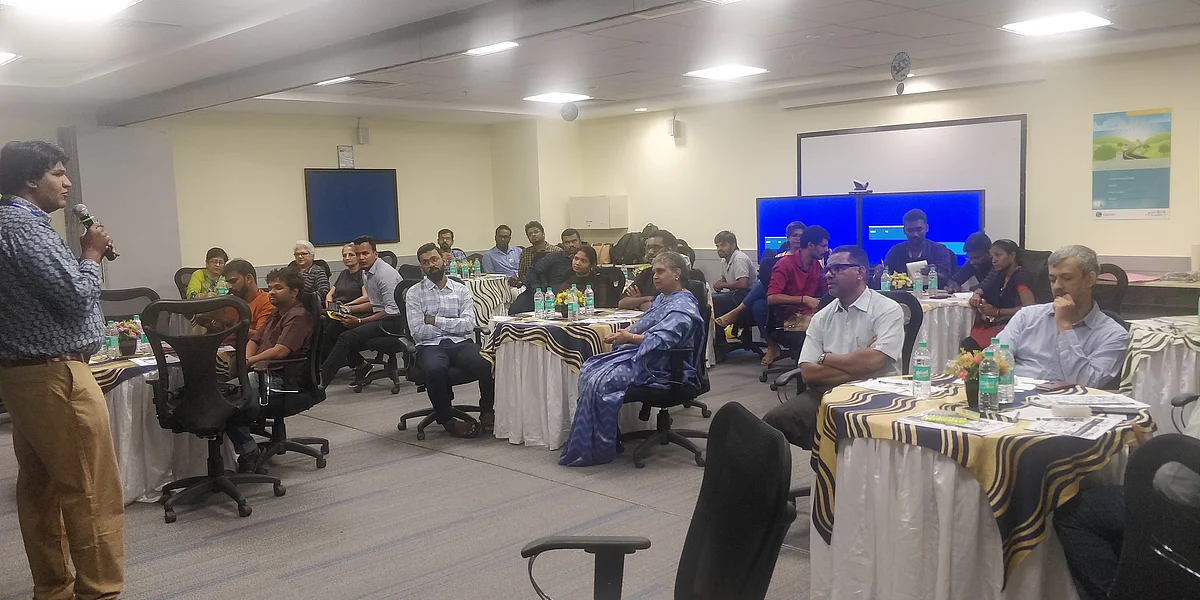 A pro-bono design thinking and e-mail management worksop for NGOs. (Photograph: Cognizant)