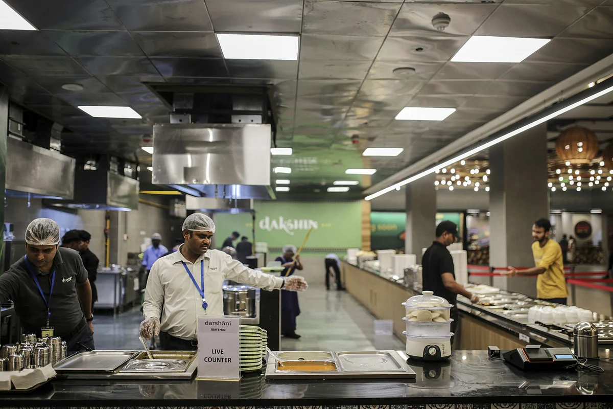 Inside the Amazon.com Inc. office campus in Hyderabad, India. (Photographer: Dhiraj Singh/Bloomberg)
