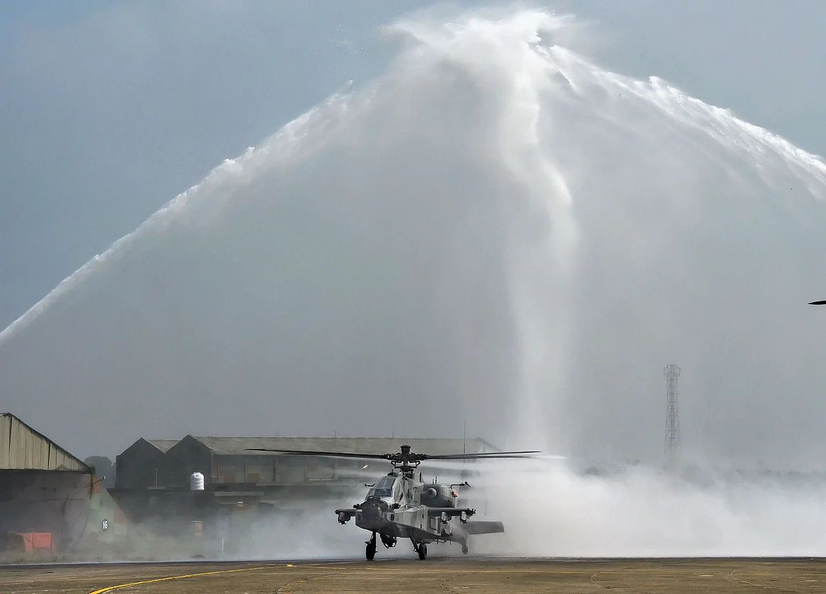 Indian Air Force Inducts Eight AH-64E Apache Helicopters At Pathankot