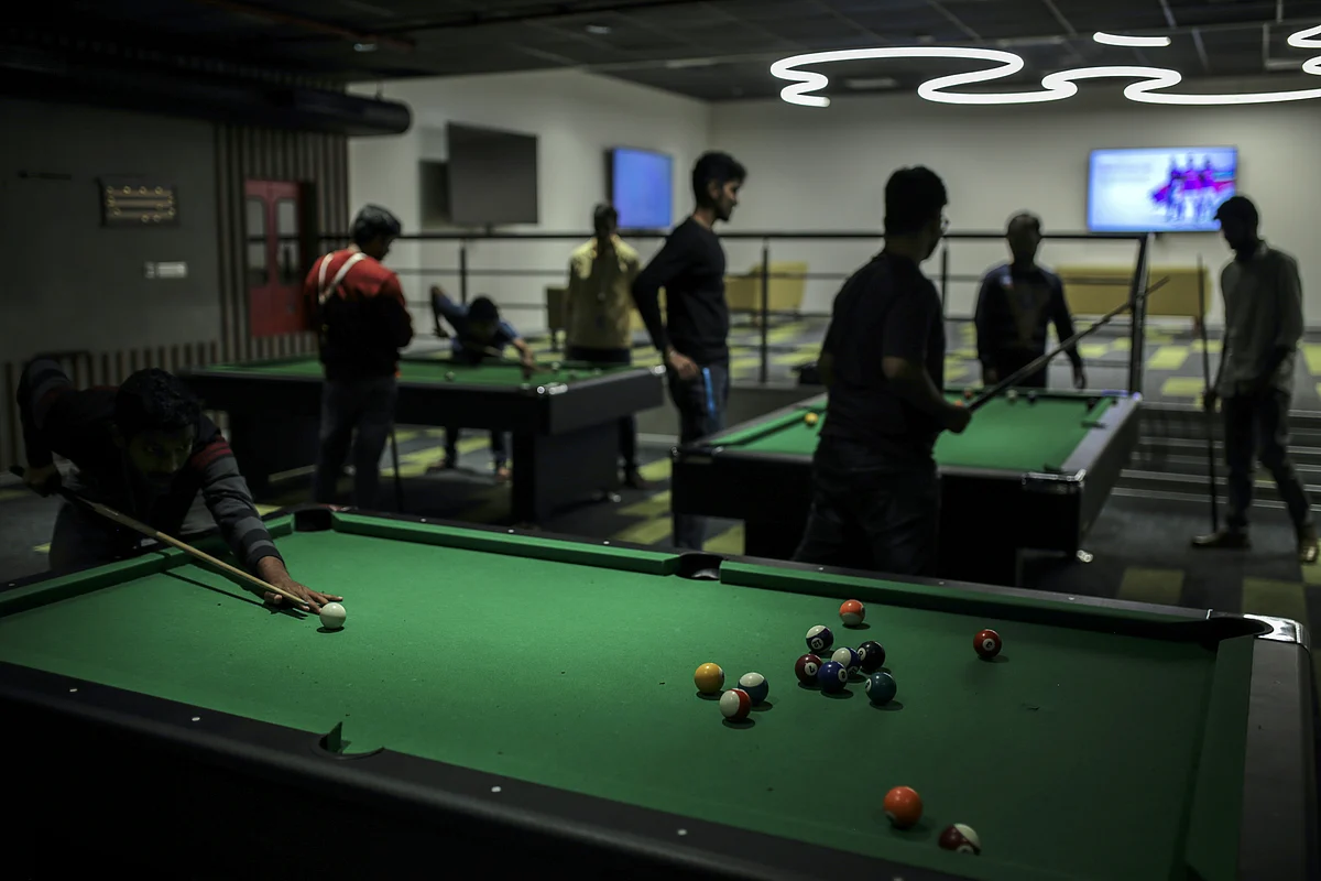 Inside the Amazon.com Inc. office campus in Hyderabad, India. (Photographer: Dhiraj Singh/Bloomberg)