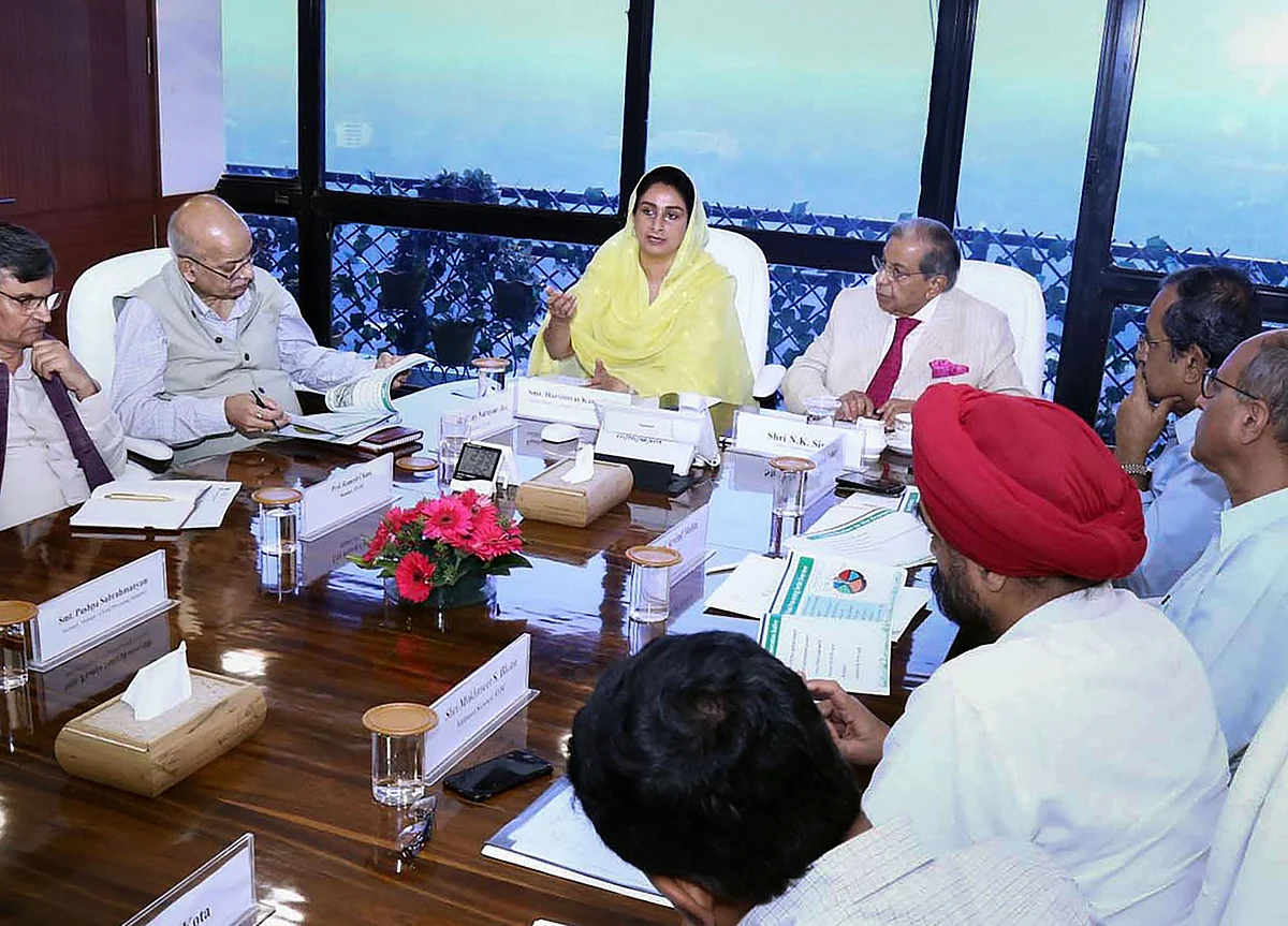 Finance Commission Chairman Holds Meeting With Harsimrat Badal, Key Officials