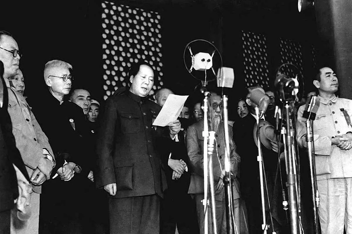 Mao Zedong, at the foundation of the People’s Republic of China, on Oct. 1, 1949. (Photograph: Chinese Government)
