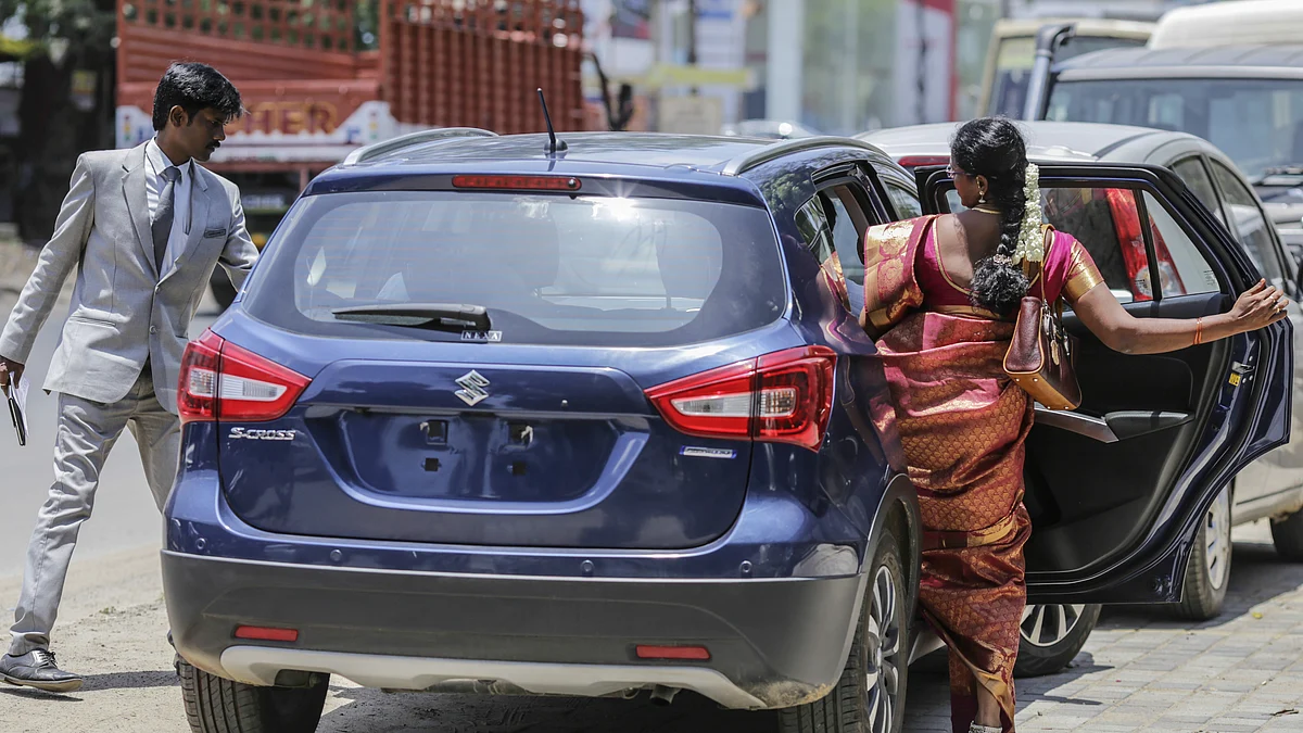A Maruti Suzuki S-Cross. (Photographer: Dhiraj Singh/Bloomberg)