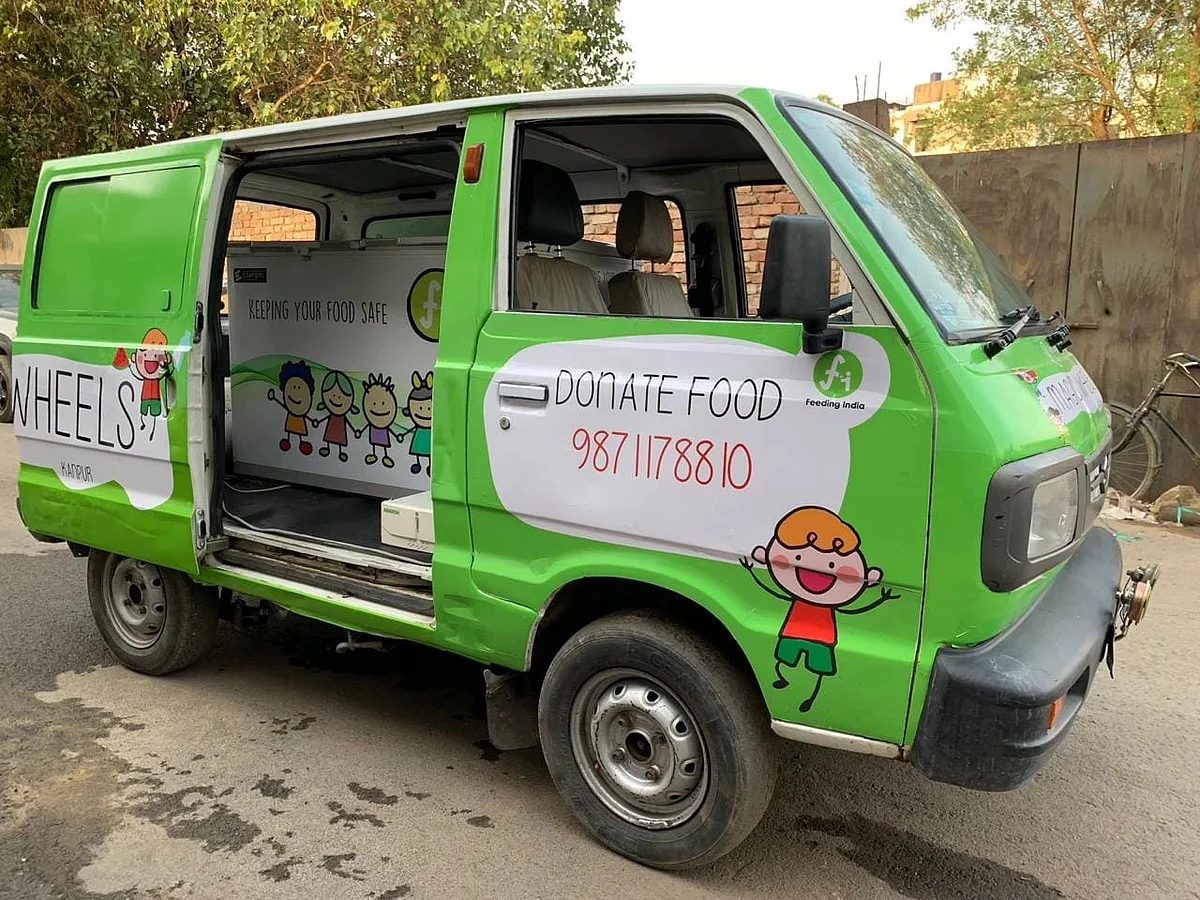 The ‘Magic Wheels’ food recovery van. (Photograph: Feeding India)