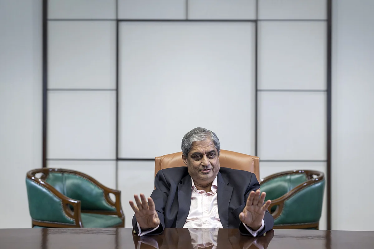 Aditya Puri, managing director of HDFC Bank, speaks during an interview in Mumbai. (Photographer: Kanishka Sonthalia/Bloomberg)