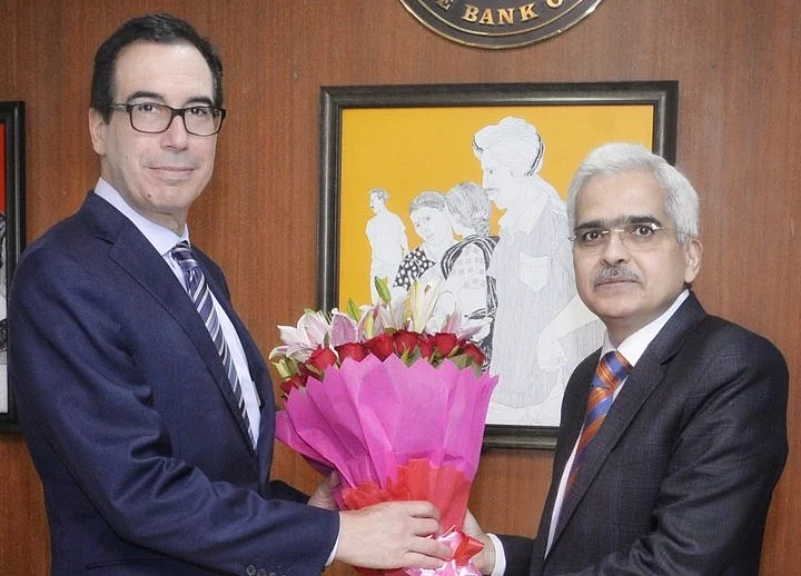 Steven Mnuchin Talks Economy With RBI Governor Shaktikanta Das