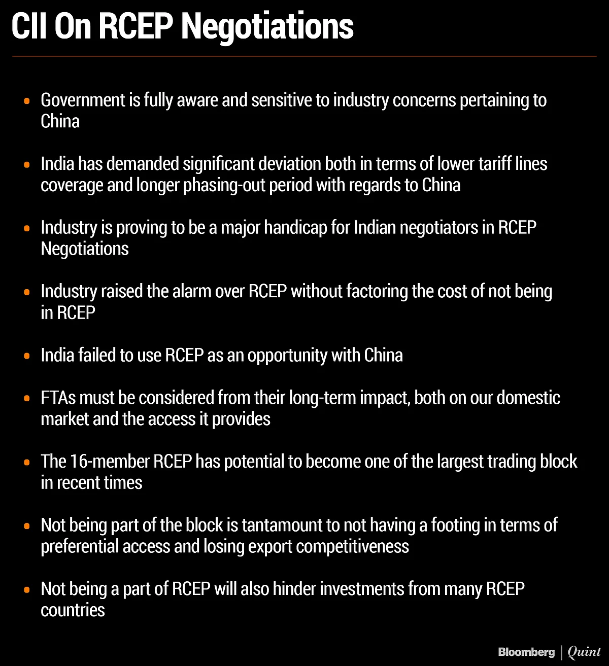 Not Being Part Of RCEP Will Harm India’s Exports And Investment Flow, Says CII