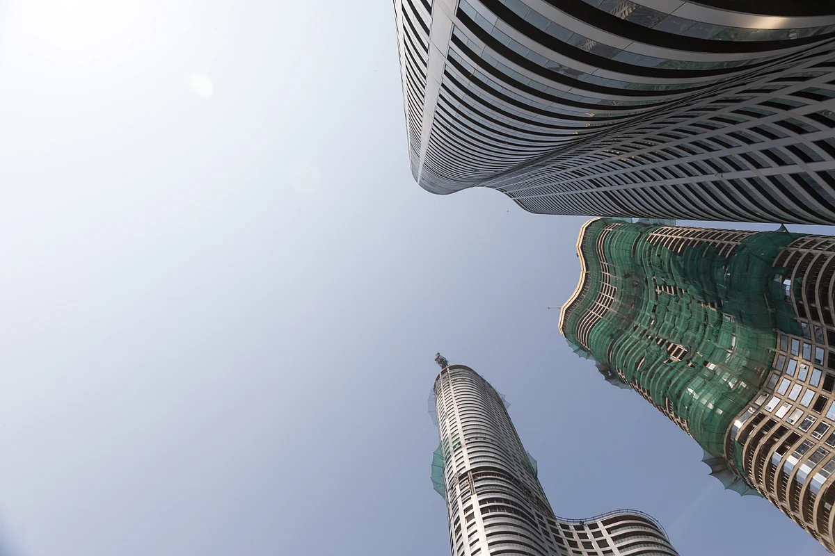 The World Towers residential project, developed by Macrotech Developers Ltd., stands in Mumbai, India. (Photographer: Kanishka Sonthalia/Bloomberg)