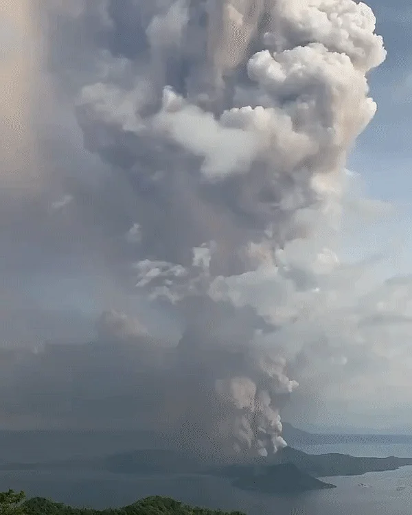 A time lapse video of Taal - one of the most active volcanos - erupting in the Philippines. The video was taken by I. Pamintuan, via the United Nations UN Office for the Coordination of Humanitarian Affairs, Asia Pacific. 