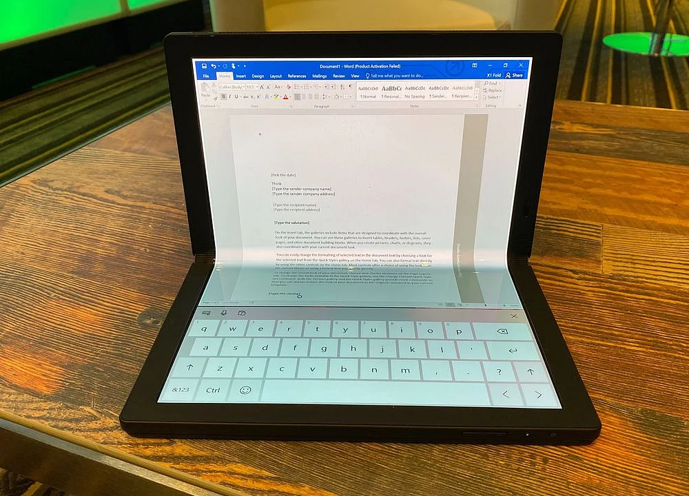 Lenovo Shows Off New $2,499 Foldable Laptop as Technology Improves