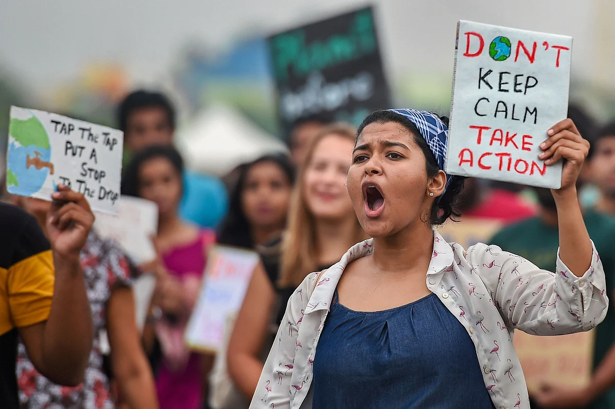 Students at the Global Climate Strike rally in Chennai, on Sept. 22, 2019. (Photograph: PTI)