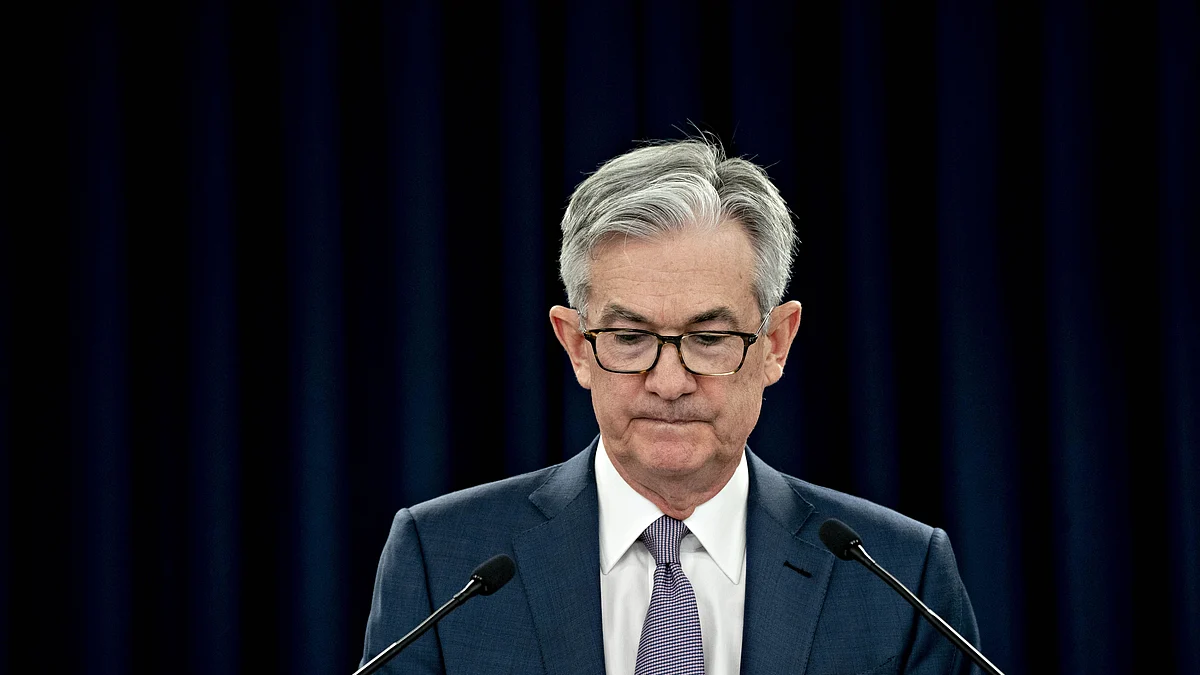 U.S. Federal Reserve chairman Jerome Powell, at a news conference in Washington, D.C., on March 3, 2020. (Photographer: Andrew Harrer/Bloomberg)