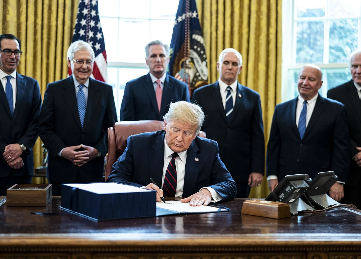 Trump Signs $2 Trillion Virus Bill, Largest Ever U.S. Stimulus