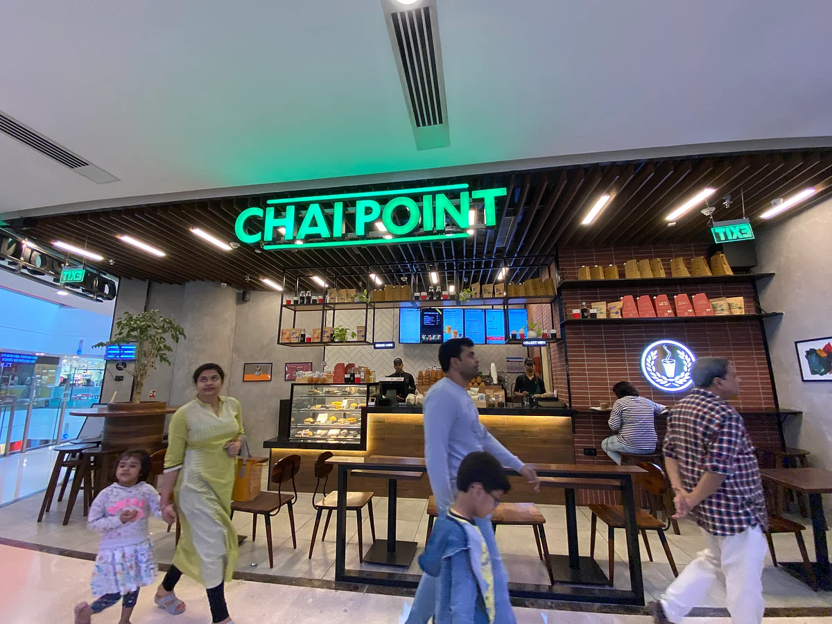 Chai Point store in Noida’s Mall of India. (Photographer: Nishant Sharma/BloombergQuint)