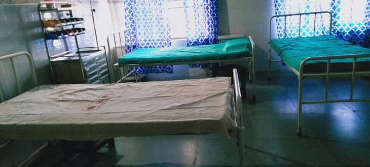 An empty isolation room at the Pathanamthitta General Hospital. (Photography: Anugeeth AG)