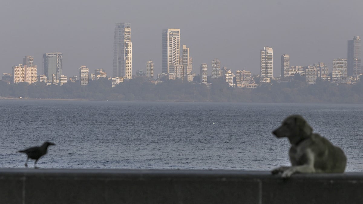 Residential buildings in the Cuffe Parade area are seen during a lockdown imposed due to the coronavirus in Mumbai, India. (Photographer: Dhiraj Singh/Bloomberg)