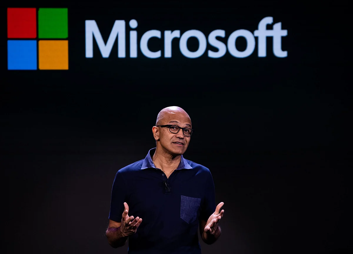 Microsoft CEO's Take on Tech's Clout: `Big by Itself Is Not Bad’