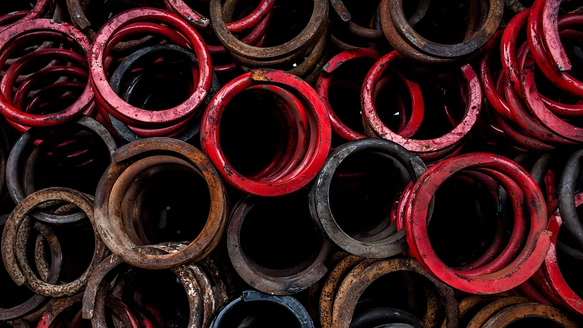 Rings are piled up in a metal workshop in Mayapuri Industrial Area in New Delhi. (Photographer: Sanjit Das/Bloomberg)