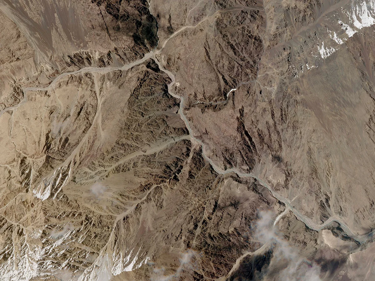 A satellite photo shows the Galwan Valley area in the Ladakh region near the Line of Actual Control between India and China, on June 16, 2020. (Photograph: AP/PTI)